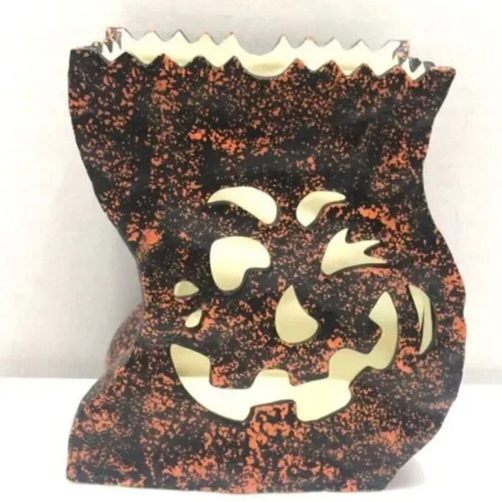 PartyLite Haunted Luminary 6” Candle Holder Ceramic Halloween Fall Decor GUC